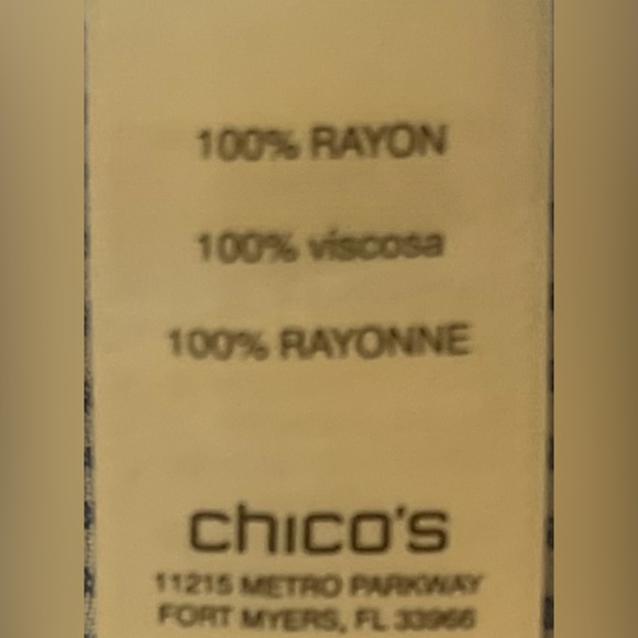 Chico’s Blue/White Striped Blouse, Size 1, 100% Rayon. - Picture 6 of 7